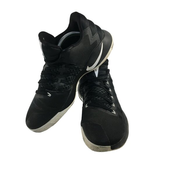 NIKE ZOOM HYPERDUNK LOW 2016 BLACK WHITE BASKETBALL SHOES 844363-001 MENS SIZE 1 - Picture 2 of 9